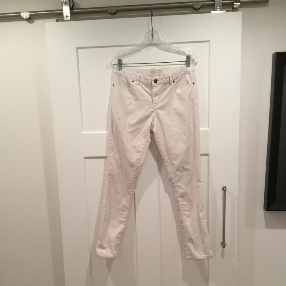 Ivory Michael Kors Corduroy Pants